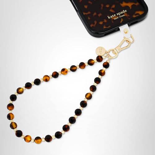 kate spade new york Phone Charm - Detachable Anchor Card Cell Phone Lanyard - Tortoise Bead