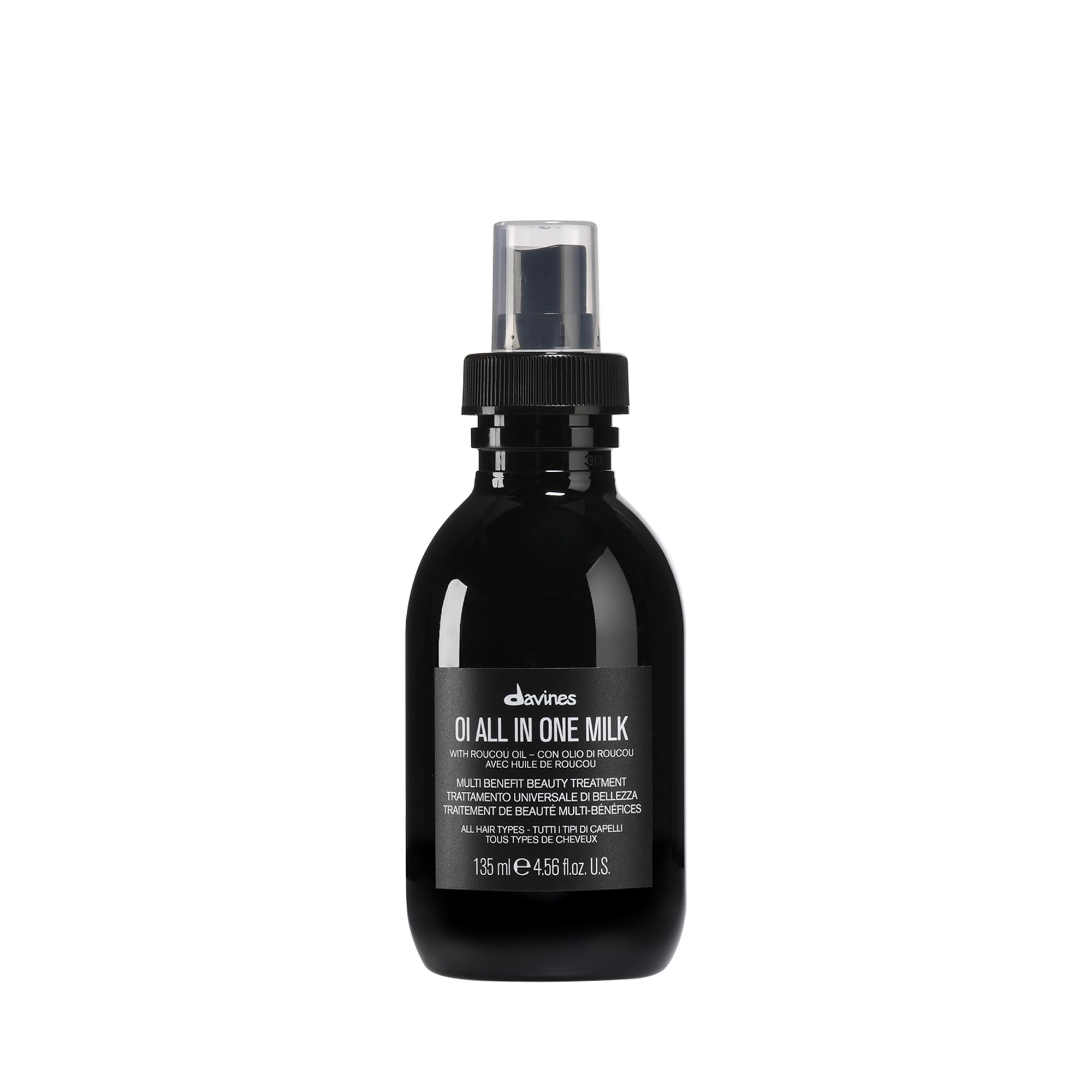 Davines OI All in One Milk | Leave-in Conditioner Spray | Powerful Hair Detangler + Heat Protection | Smoothes Frizzy Hair | 4.56 Fl Oz