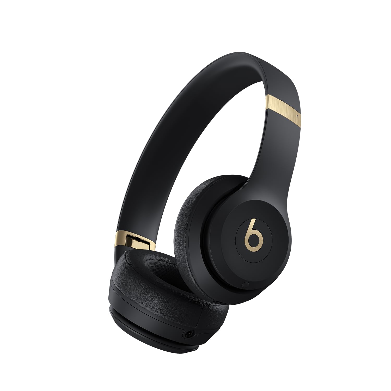 Beats Solo 4 - Wireless On-Ear Bluetooth Headphones, Up to 50-Hour Battery Life, Ultra-Lightweight Comfort, Powerful and Balanced Sound, Apple & Android Compatible - Black & Gold