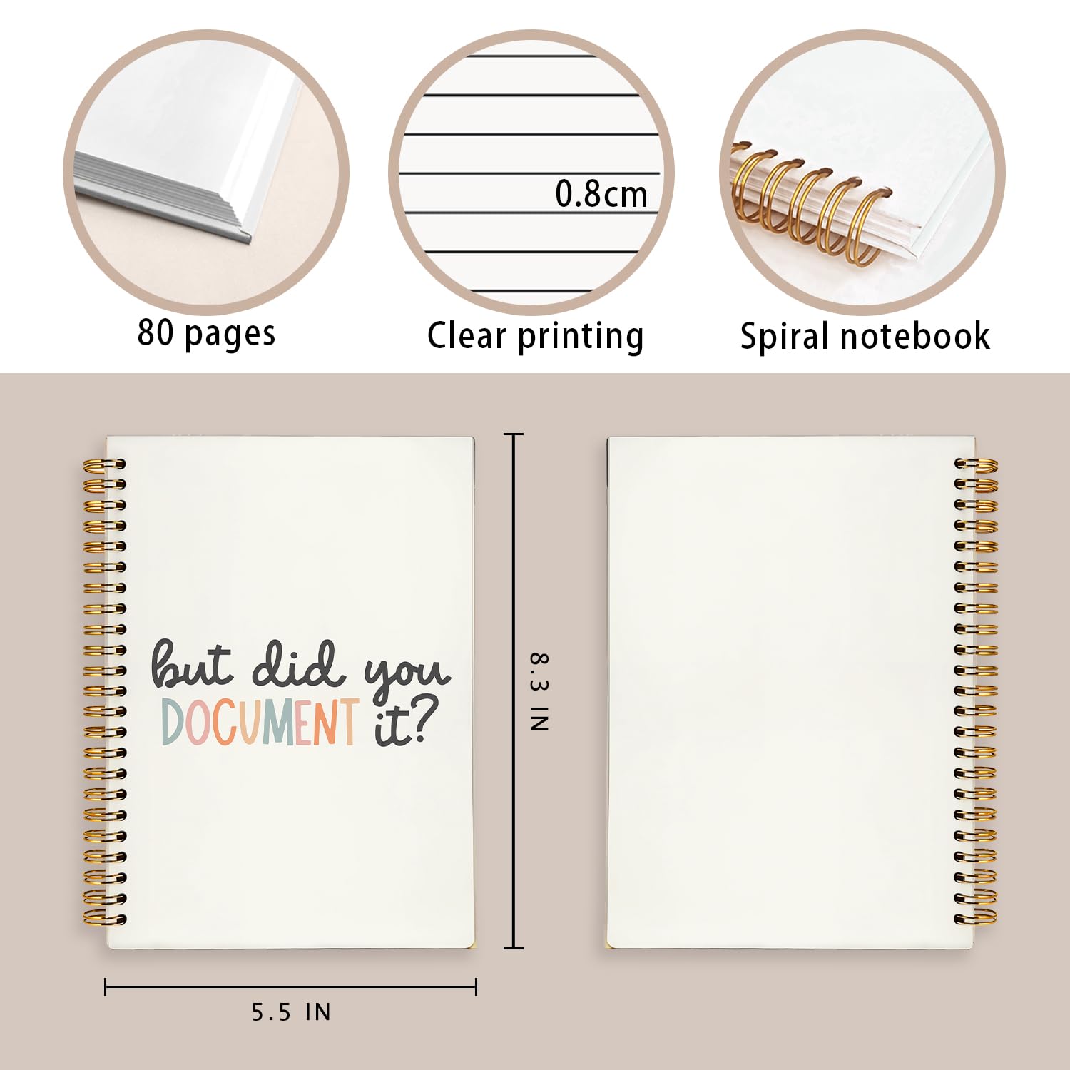 LIANGW But Did You Document It Funny Notebooks for Work, Funny Work Gifts for Coworkers & Boss, Coworker Office Gifts for Men Women, Funny Office Supplies, Fun Spiral Notebooks 5.5x8.3 Inch