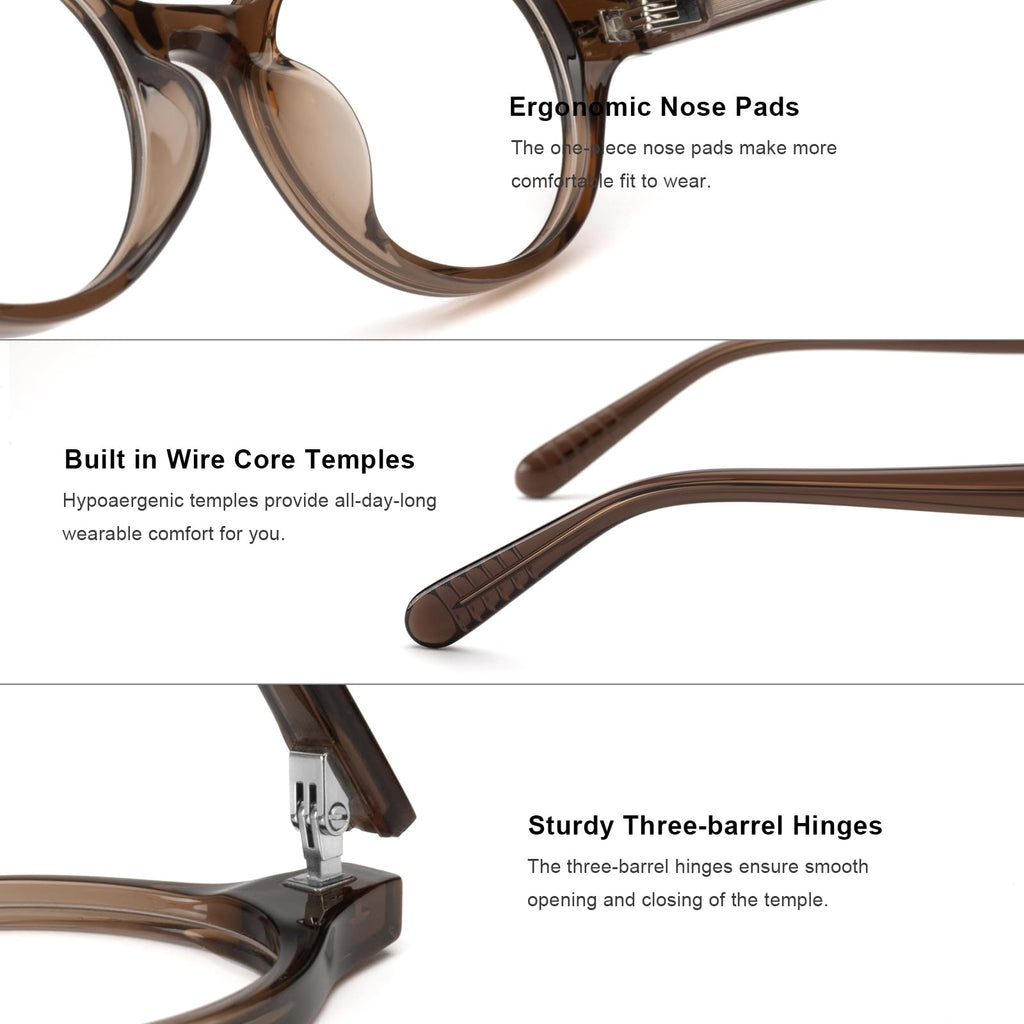 RB.Pilot Acetate Reading Glasses for Women Men Eyeglasses Blue Light Readers for Women/Men, Computer Eye Glasses, Cheaters