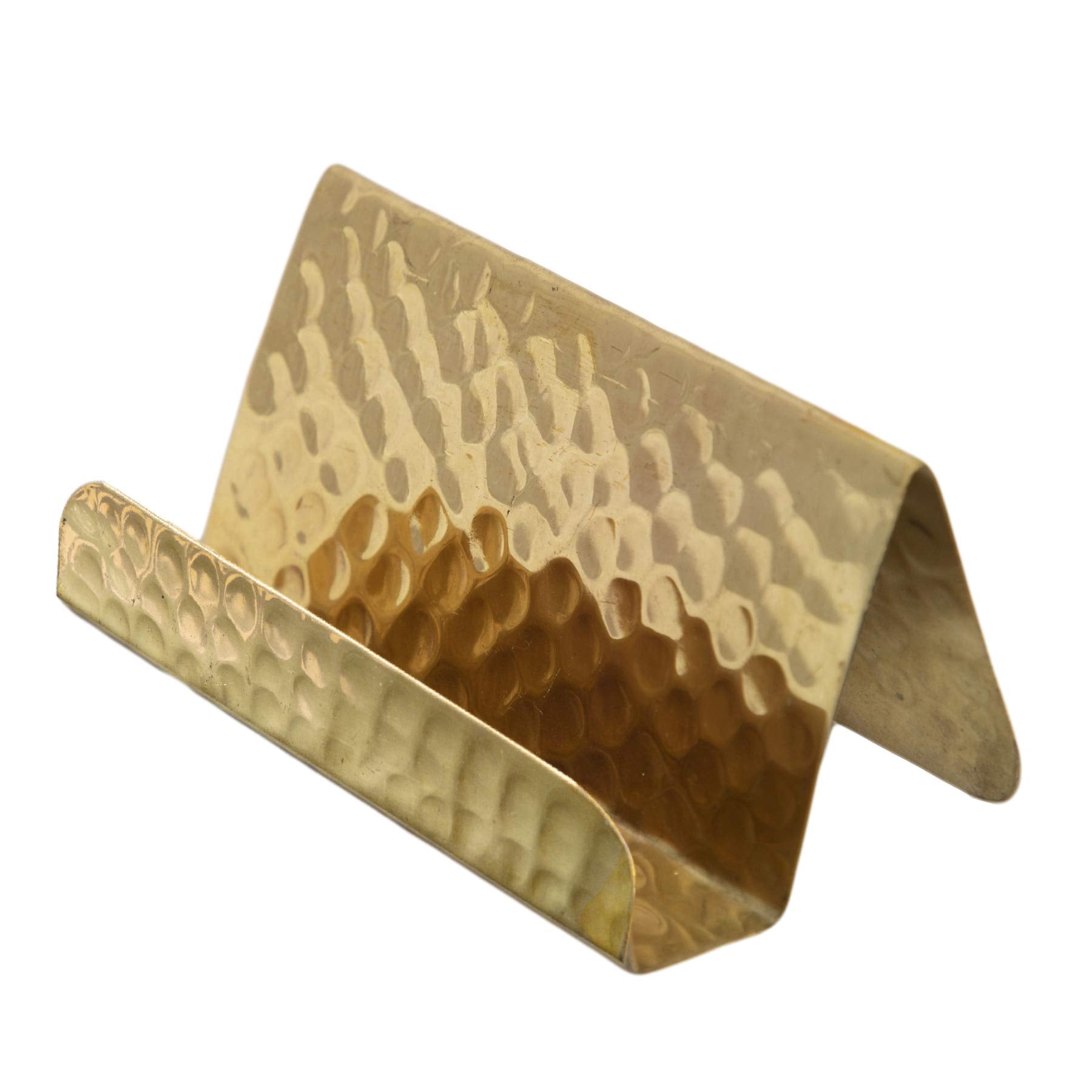 GoCraft Business Card Holder Stand | Fits 20-30 Business Cards (Pure Brass)