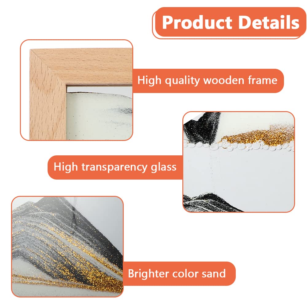 Bochino Moving Sand Art Picture Dynamic Sand Picture 3D Sand Art Frame Sandscape Moving Sand Picture for Home & Office Décor