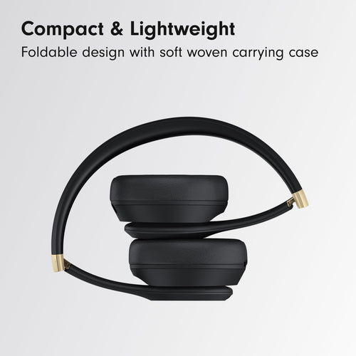 Beats Solo 4 - Wireless On-Ear Bluetooth Headphones, Up to 50-Hour Battery Life, Ultra-Lightweight Comfort, Powerful and Balanced Sound, Apple & Android Compatible - Black & Gold