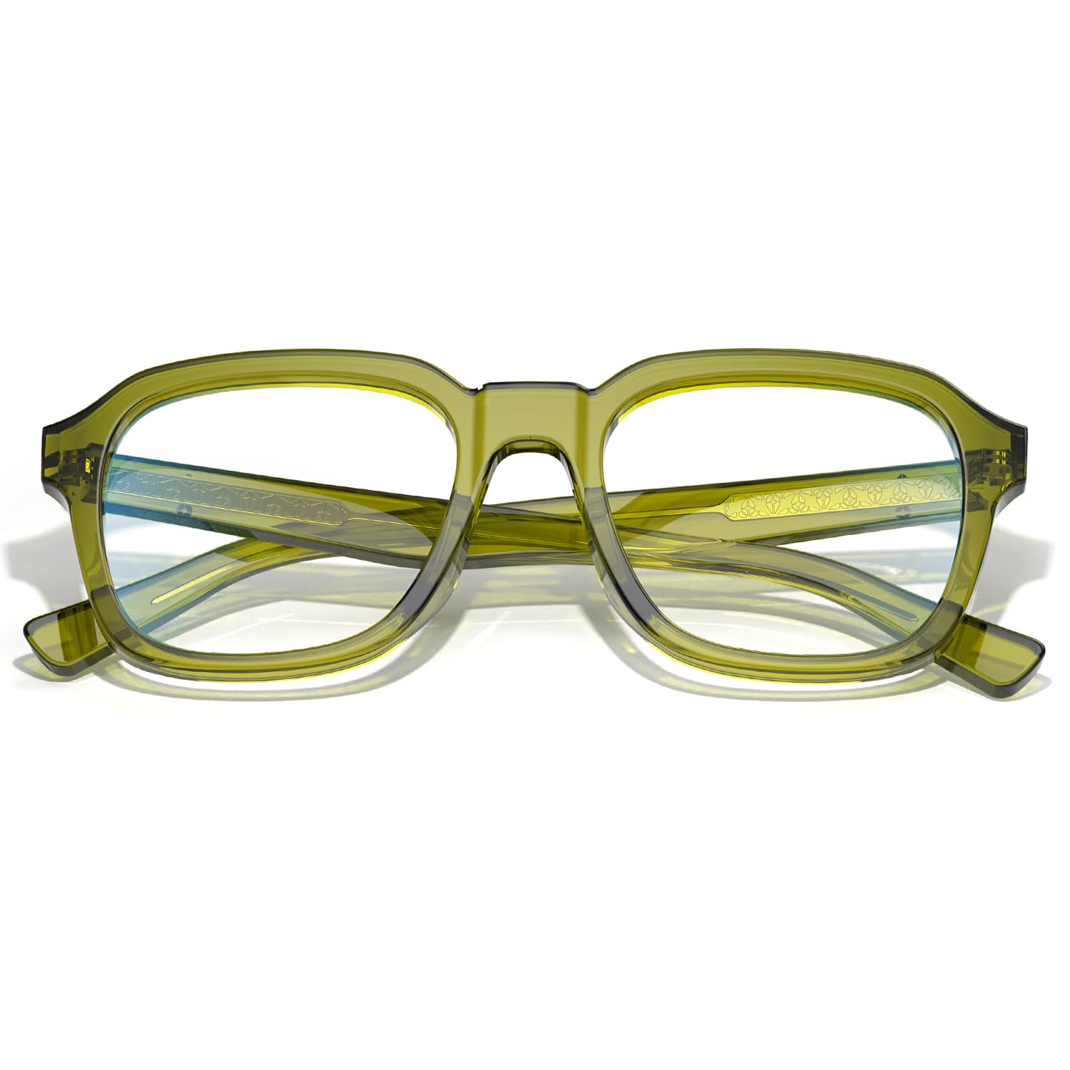 VISOONE Oversized Square Blue Light Blocking Glasses Fashion Computer Eyewear for Women and Men BENNETT