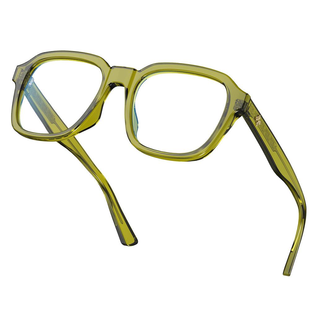 VISOONE Oversized Square Blue Light Blocking Glasses Fashion Computer Eyewear for Women and Men BENNETT