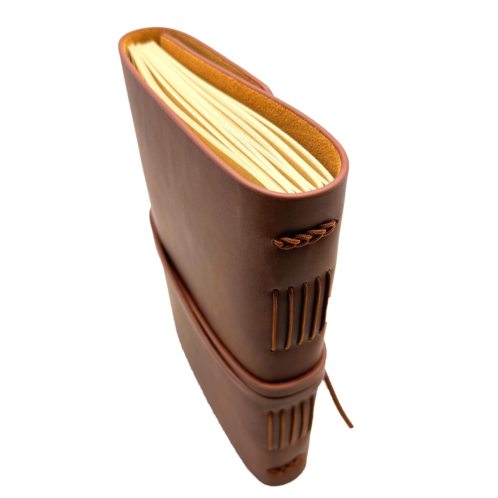 Dark Brown Notebook Journal - Leather Journals for Writing Small Size Diary 5.5x7.5 Inch, Notepad For Women and Man, Gifts,Work,Travel