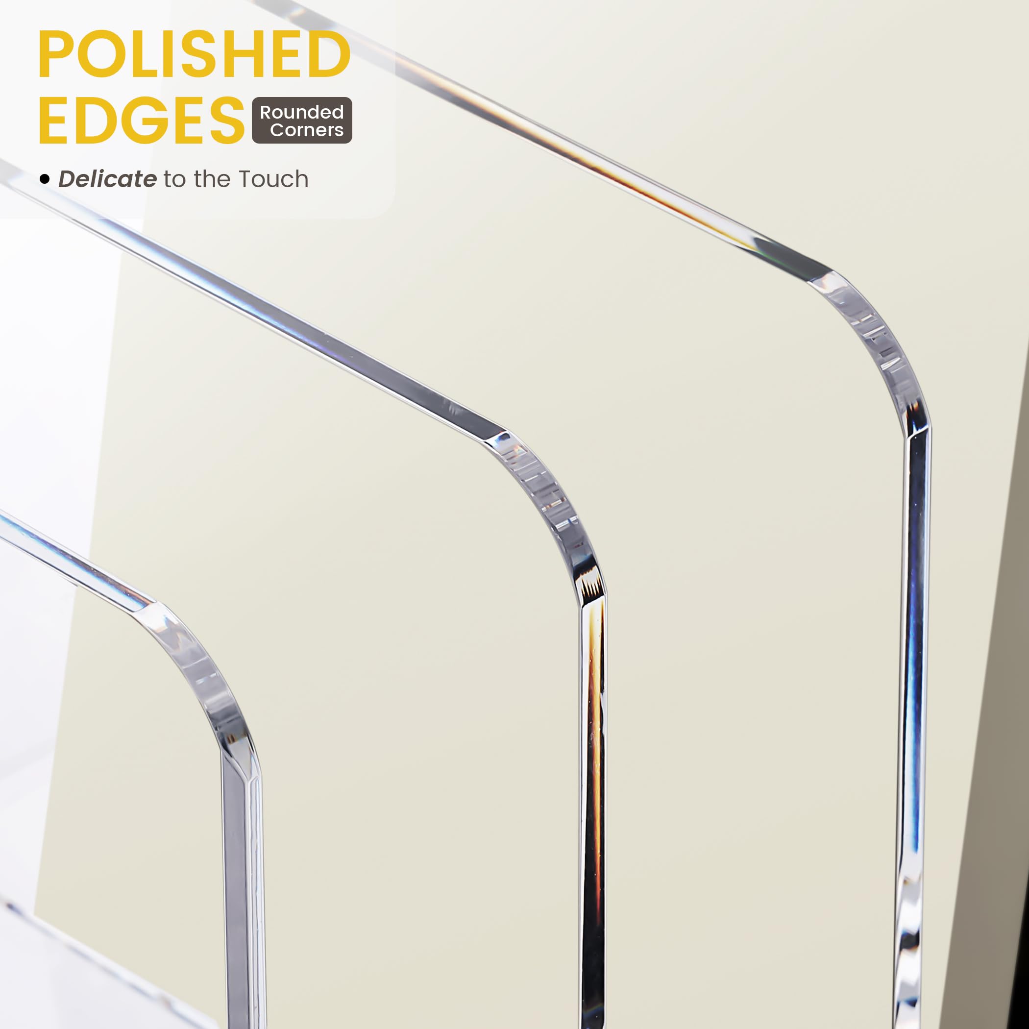 YUXUN Acrylic Magazine Holder,Clear Desk Organizer File Sorter for Notebook,Paper,Envelope,Magazine, Book Storage-Office/Home/Classroom Organization(4 Compartments,B5)