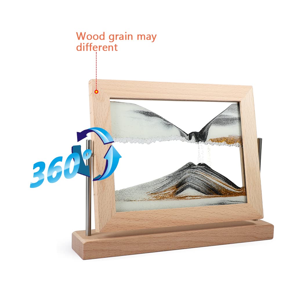Bochino Moving Sand Art Picture Dynamic Sand Picture 3D Sand Art Frame Sandscape Moving Sand Picture for Home & Office Décor
