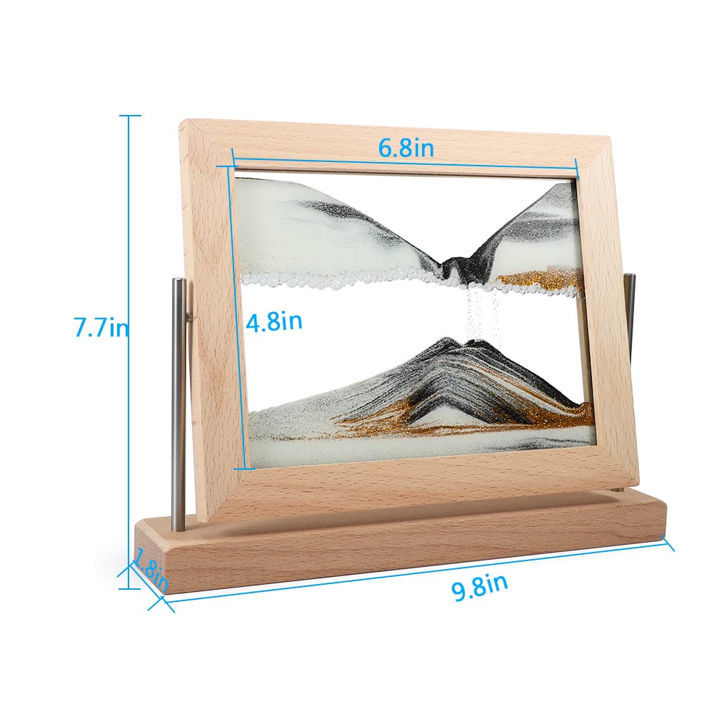 Bochino Moving Sand Art Picture Dynamic Sand Picture 3D Sand Art Frame Sandscape Moving Sand Picture for Home & Office Décor
