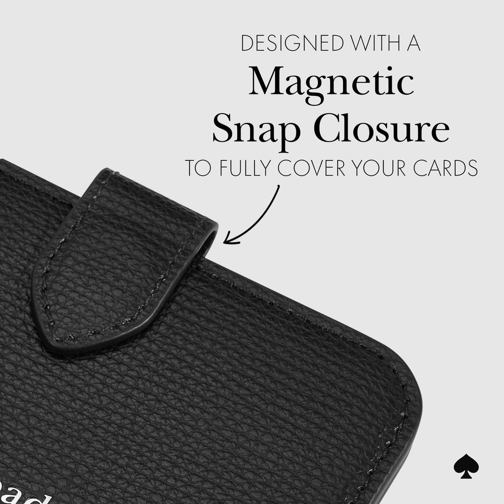 kate spade new york Morgan Magnetic Phone Wallet/Card Holder - Compatible with MagSafe Phones and Cases - Midnight Black
