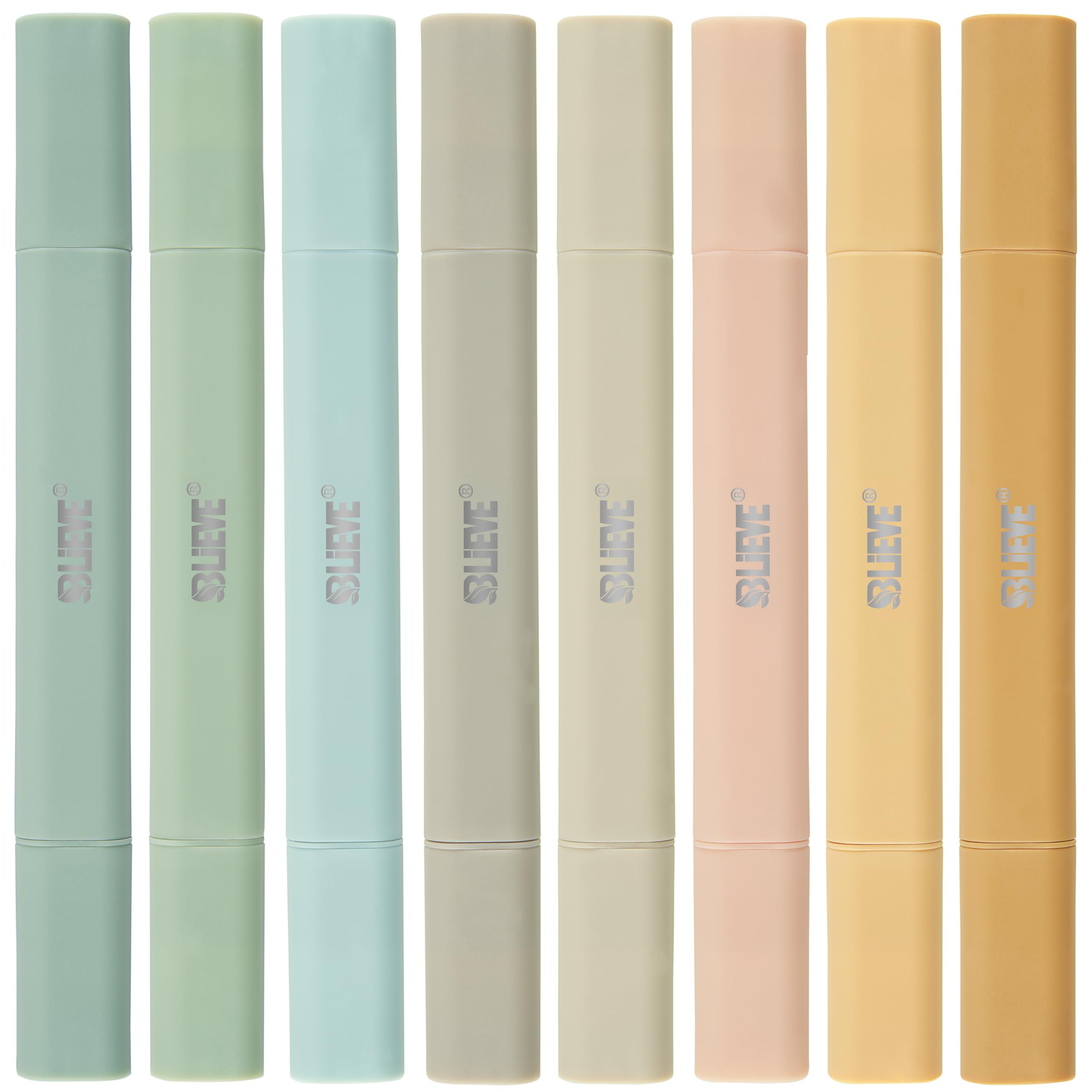 BLIEVE- Aesthetic Bible Highlighters No Bleed Through Assorted Colors, Cute Highlighter Dual Tip For Journaling Supplies And School Accessories, Bible Highlighters And Pens No Bleed (BOHO EARTH)