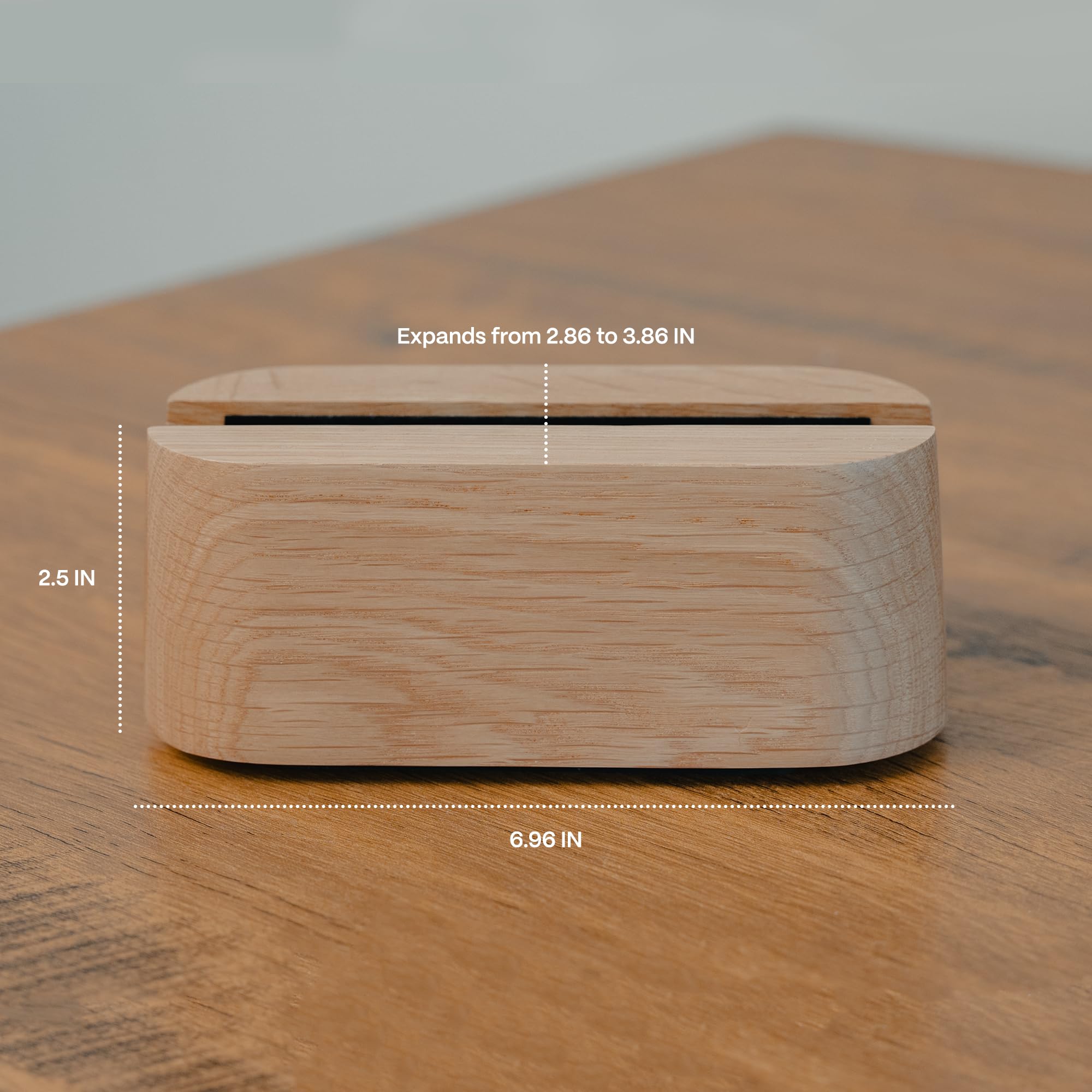 COREMINDED Adjustable Vertical Laptop Stand for Desk, Wooden Laptop Holder, MacBook Pro Stand, Wood Mac Air Dock (Solid Walnut)