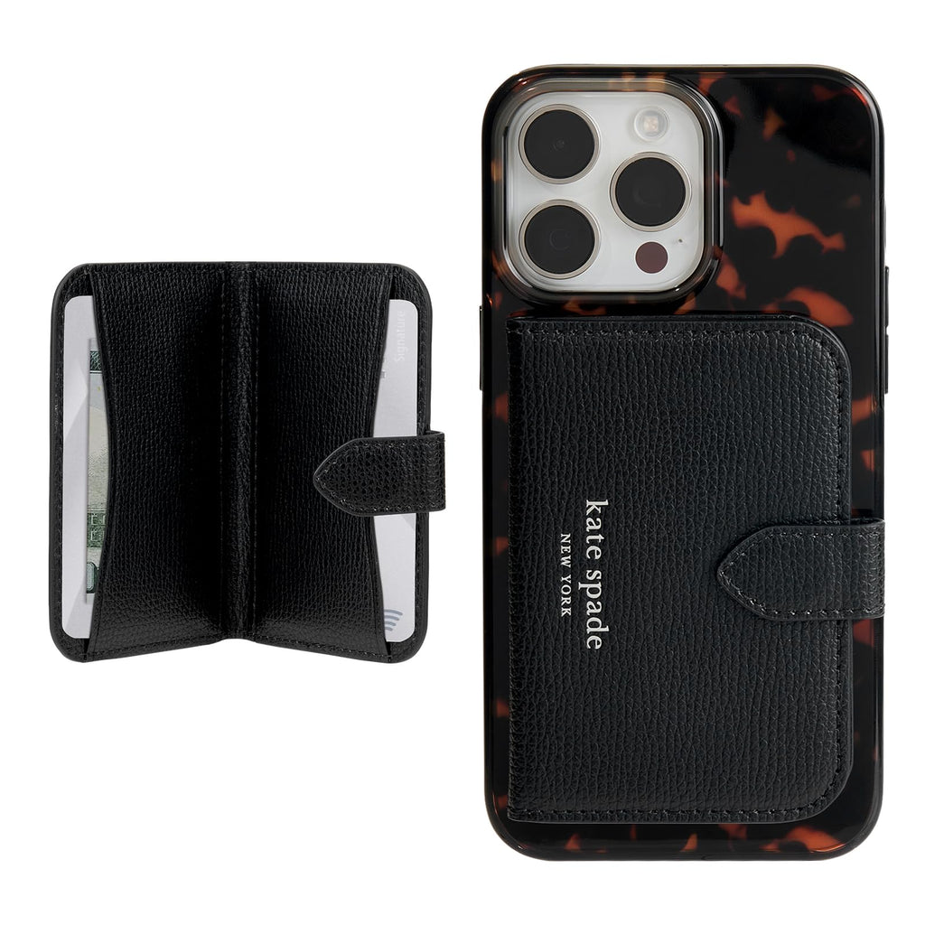 kate spade new york Morgan Magnetic Phone Wallet/Card Holder - Compatible with MagSafe Phones and Cases - Midnight Black
