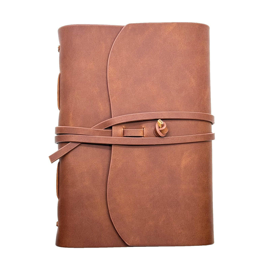 Dark Brown Notebook Journal - Leather Journals for Writing Small Size Diary 5.5x7.5 Inch, Notepad For Women and Man, Gifts,Work,Travel