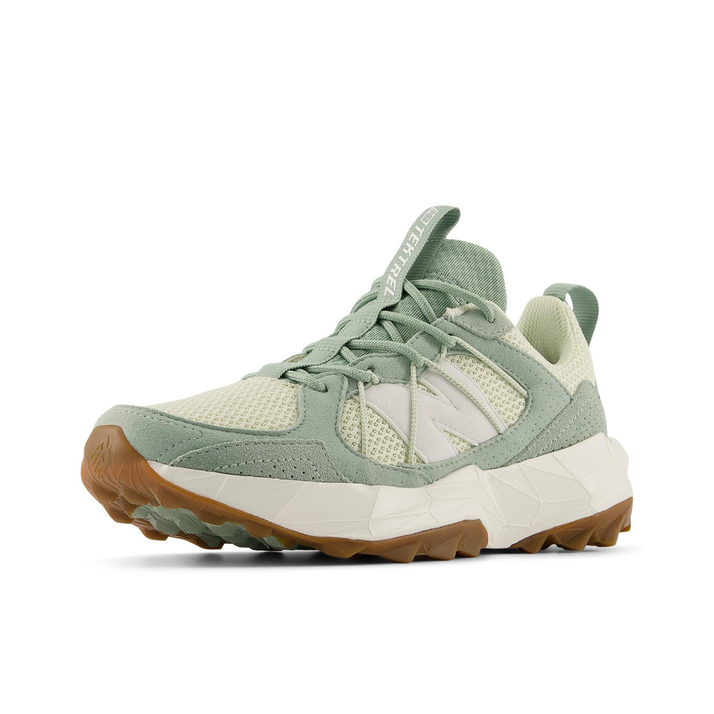 New Balance Women's DynaSoft TEKTREL V1 Suede Trail Running Shoe, Mosaic Green/Mineral/White, 6.5 M