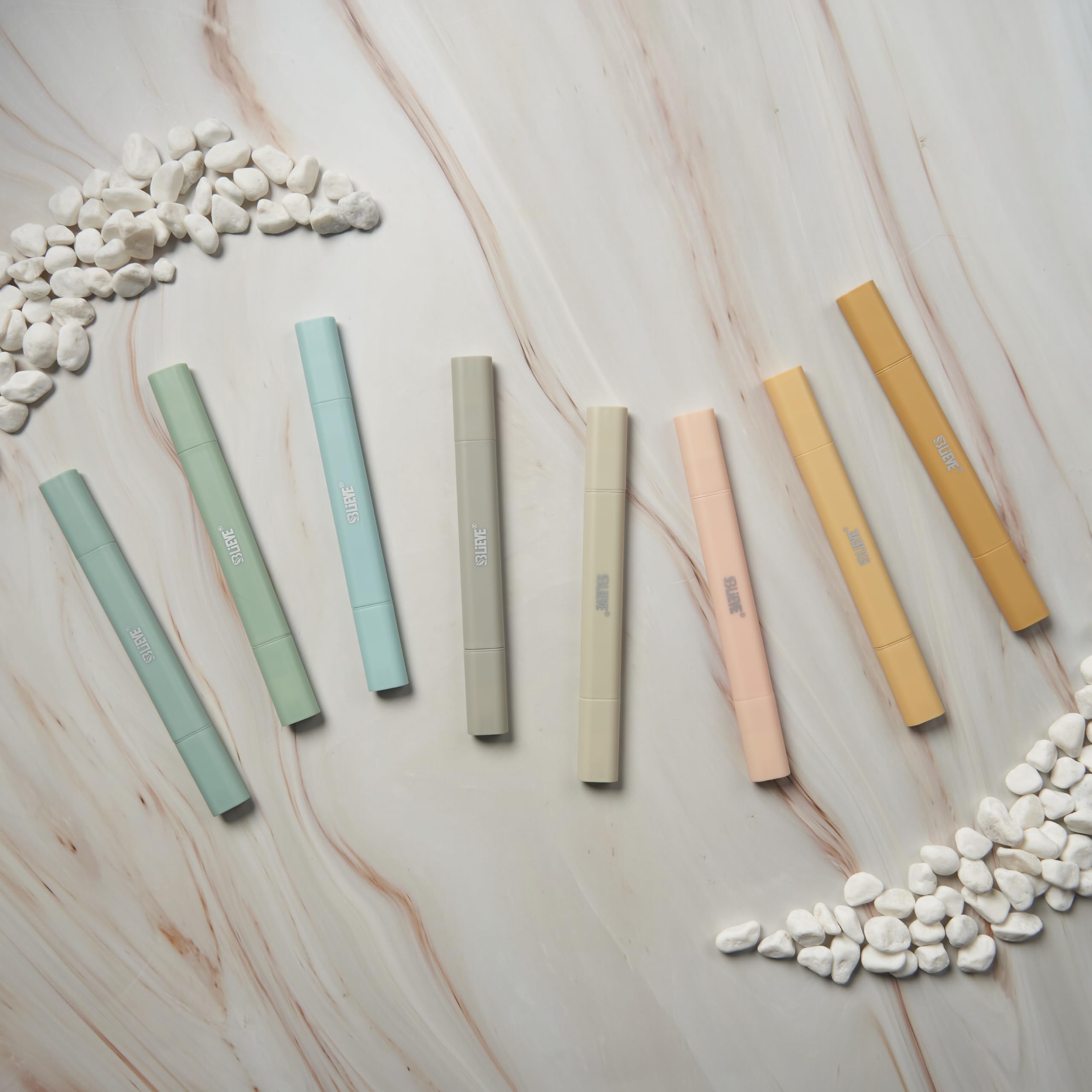 BLIEVE- Aesthetic Bible Highlighters No Bleed Through Assorted Colors, Cute Highlighter Dual Tip For Journaling Supplies And School Accessories, Bible Highlighters And Pens No Bleed (BOHO EARTH)