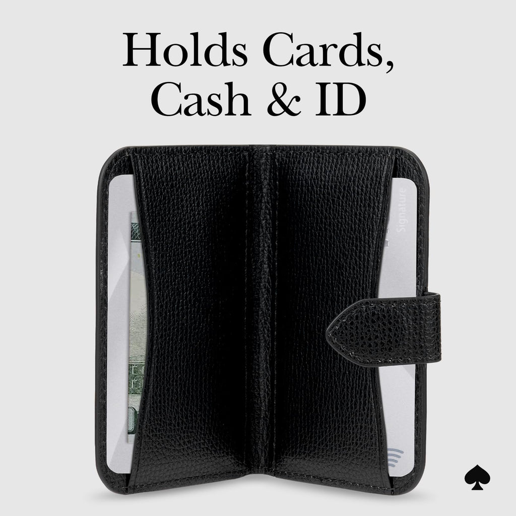 kate spade new york Morgan Magnetic Phone Wallet/Card Holder - Compatible with MagSafe Phones and Cases - Midnight Black