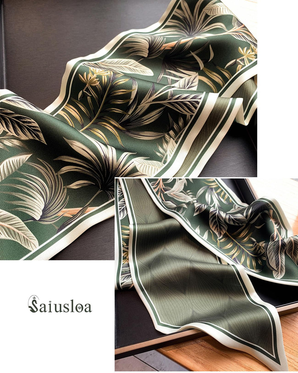 Saiusloa Purse Scarf For Handbags Head Scarves For Women's Hair Bags Scarfs Long Skinny Scarves Fashion Silky For Headbands-A10